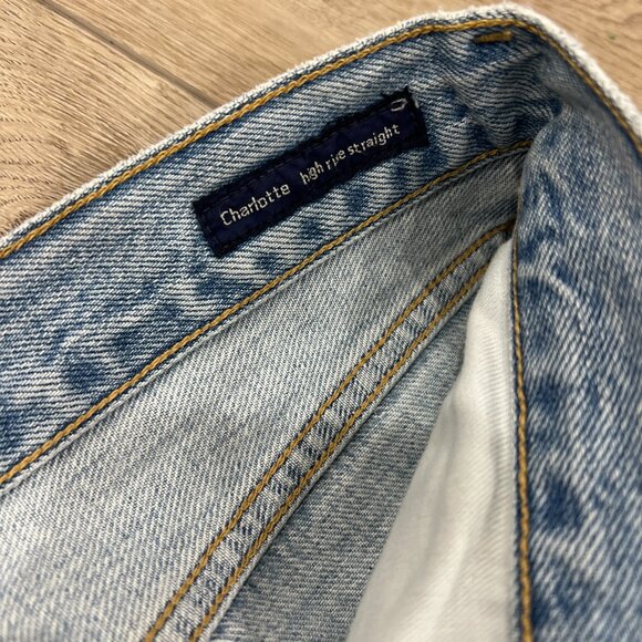 COH Citizens of Humanity Charlotte Premium Vintage High Rise Straight Jeans 24 - Picture 4 of 7